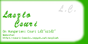 laszlo csuri business card